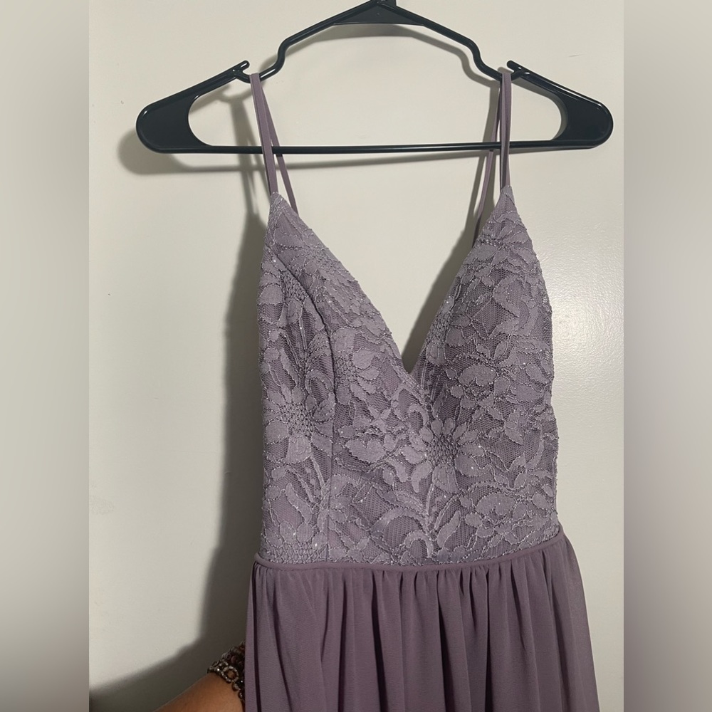 Purple lace dress